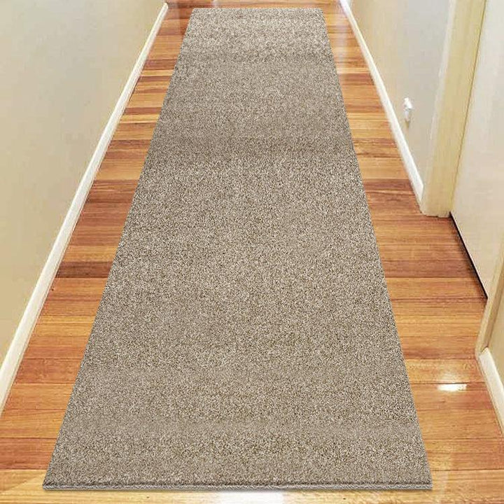 Simple 6365 Dark Beige Hallway Runner