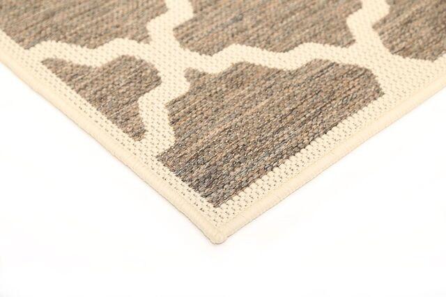 Sisalo Grey and Cream Geometric Rug