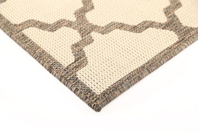 Sisalo Cream and Grey Geometric Rug