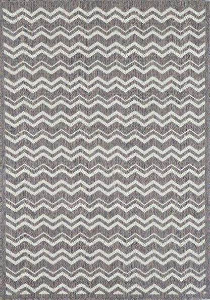 Sisalo Cream and Light Grey Geometric Rug