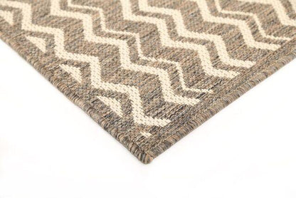 Sisalo Cream and Light Grey Geometric Rug