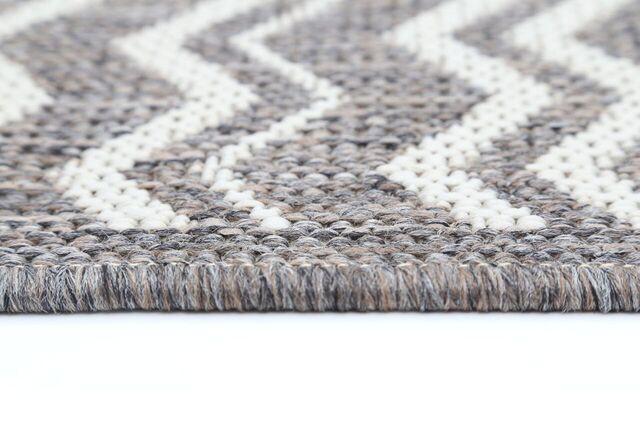 Sisalo Cream and Light Grey Geometric Rug