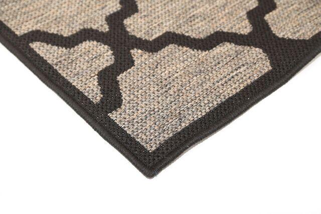 Sisalo Beige and Black Geometric Rug